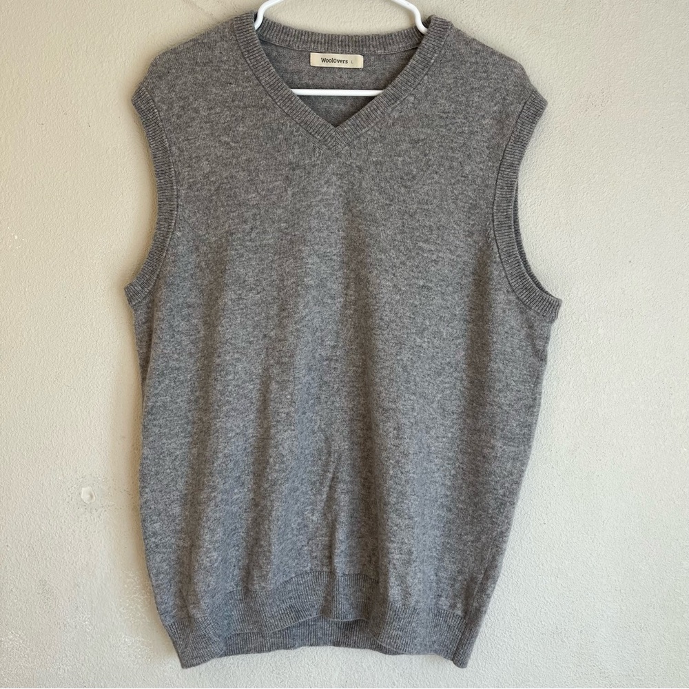 Woolovers Vest Men’s Large Cashmere Wool Blend Gray
